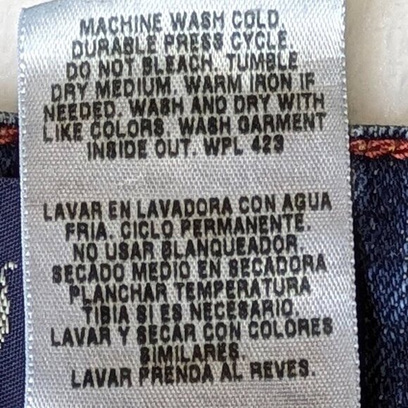 Levi Strauss Denim Jeans Juniors 17 Button Fly Stretch Low Rise Flare Med Wash - Picture 15 of 15